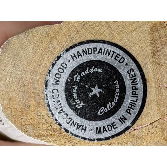 James Haddon Carved Wood Rooster Chicken Shelf Sitter Handpainted 8 x 6" - Picture 4 of 6